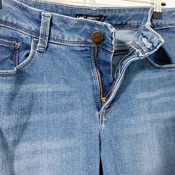 Lee Perfect Fit 1889 Classic Medium Wash Straight Leg Jeans Size 10 Short - Picture 7 of 10